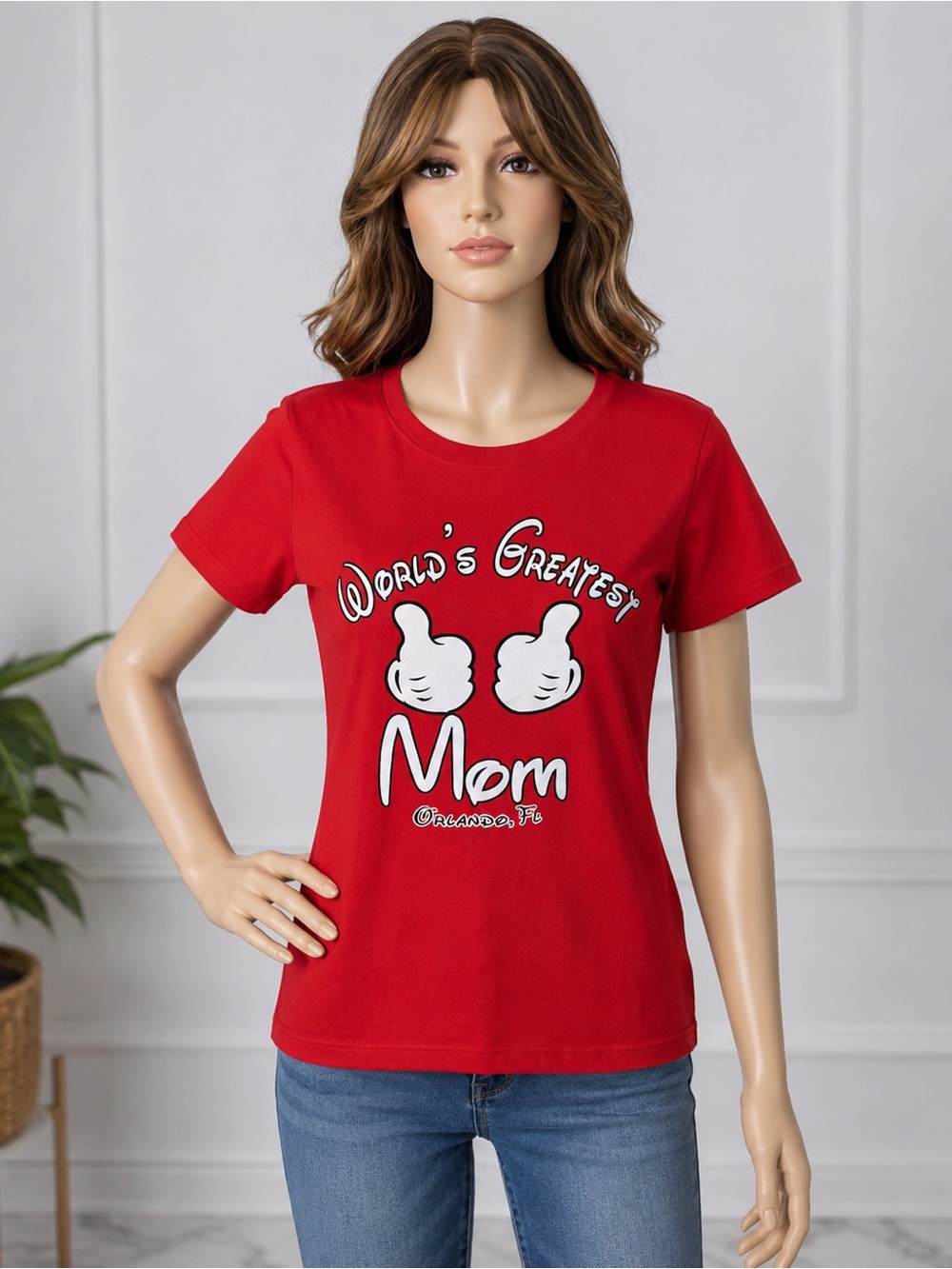 Gildan Red 'World's Greatest Mom' Graphic Kids Tee
